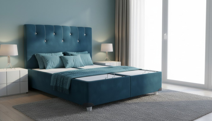 Luxe slaapkamer bed dubbele bedden design meubels bedframe hotel Turks.