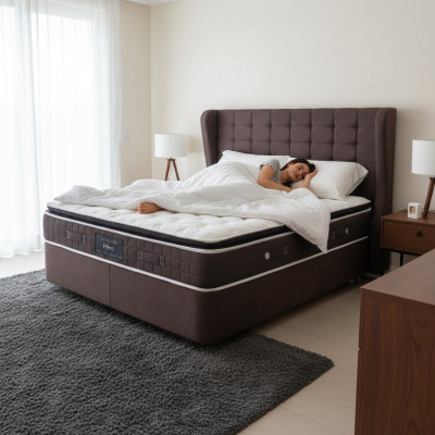 Luxe slaapkamer bed dubbele bedden ontwerpen meubels bedframe hotel.