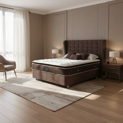 Luxe slaapkamer bed dubbele bedden ontwerpen meubels bedframe hotel.