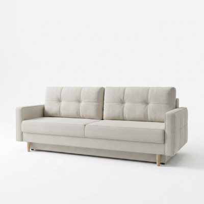 Bank 3-zits Wit Bankstellen Zitkamer Modern Design Beklede Stof Luxe Nieuw