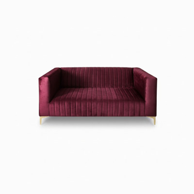 Stijlvolle mega comfortabele 2-zitsbank in paars wordt een lichte blikvanger in uw interieur.
