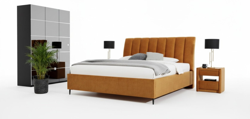 Luxe dressoir met spiegel stijlvol Beige dressoir Modern meubelontwerp Set Nieuw