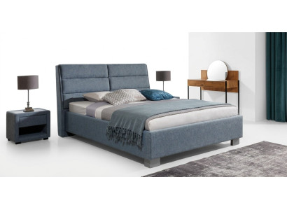 Slaapkamer Set Blauw Bed Mooi 2x Nachtkastjes Compleet Set Luxe Nieuw 3-delig.