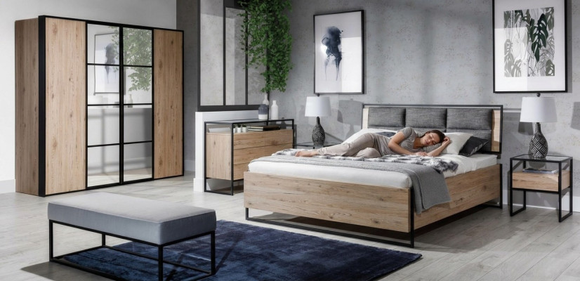 Bed Beige Loft Design Modern Double Beds Bedroom Elegant Furniture New