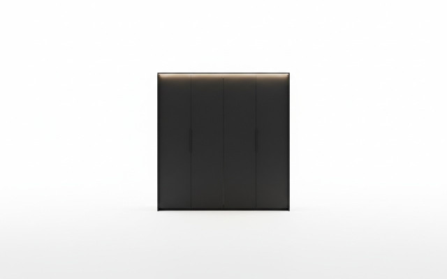 Kledingkast Zwart Luxe Hout Slaapkamer Elegant Kastontwerp Modern