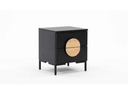 Nachtkastje Grijs Slaapkamer Elegant Tafel Luxe Hout Meubel Bijzettafel
