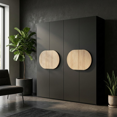 Kledingkast Grijs Luxe Hout Slaapkamerkast Ontwerp Kledingkast