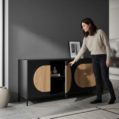 Kommode Grijs Luxe Dressoir Kast Slaapkamer Ladenkasten Kasten Elegant