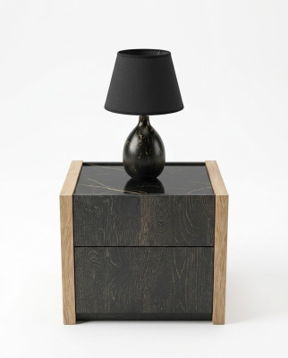 Nachtkast Beige Slaapkamer Elegant Ontwerp Luxe Houten Nachtkastje van Hout