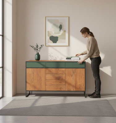 Ladenkast Bruin Elegant Ontwerp Modern Meubilair Slaapkamer Kast Mooi