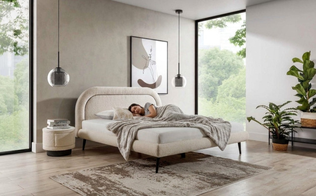 Slaapkamerset Wit Bed Elegant 2x Nachtkastjes Luxe Hout Modern 3-delig.