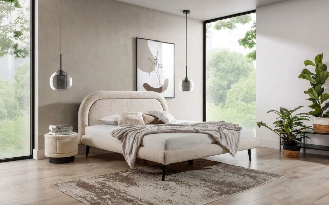 Slaapkamerset Wit Bed Elegant 2x Nachtkastjes Luxe Hout Modern 3-delig.