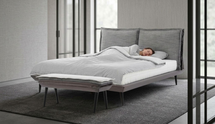 Bed Grijs Mooi Ontwerp Modern Luxe Bedden Slaapkamer Elegant Meubilair