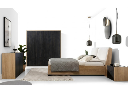 Kledingkast Zwart Hout Slaapkamer Design Modern Meubilair Kapstok