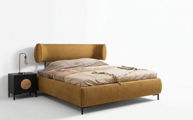 Bed Geel Mooi Ontwerp Modern Slaapkamer Tweepersoonsbedden Elegant Meubilair