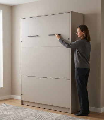 Bed met bureau grijs Slaapkamer Elegant Design Modern Meubilair Luxe Nieuw