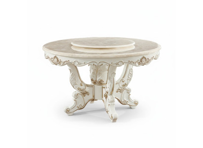 Eettafel Wit Rond Klassiek Luxe Eetkamer Houten Tafels Elegant Ontwerp