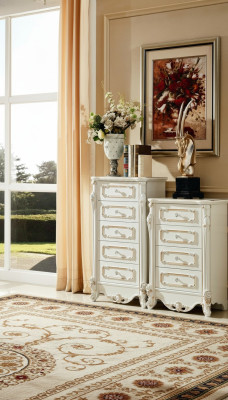Slaapkamer Set Wit Ontwerp Elegant 2x Dressoir Klassiek Meubilair Luxe 2-delig.