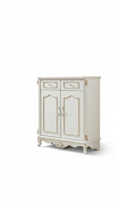 Laden Nachtkastje Wit Slaapkamer Elegant Ontwerp Klassiek Ladenkast Luxe Hout Nieuw