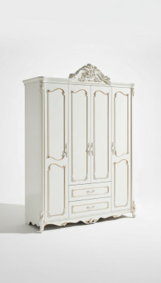 Kledingkast Wit Elegant Slaapkamerontwerp Klassieke Meubels Luxe