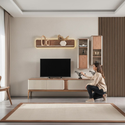Een chique tv-meubel voor uw woonkamer in moderne stijl.