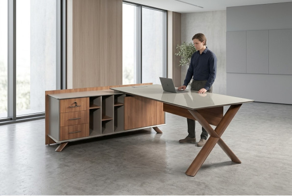 Hoekbureau Kantoorinrichting Kamermeubilair Ontwerp Bureau's Meubels