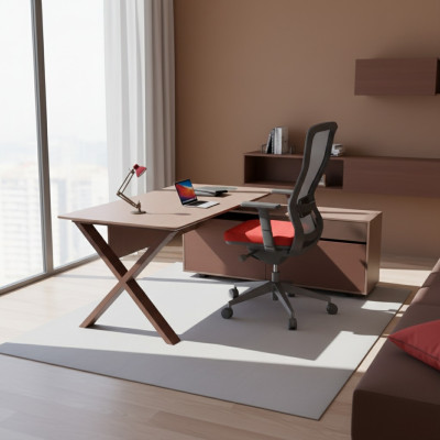 Schrijftafel kantoormeubilair directietafel houten meubels ontwerper schrijfwerkplek
