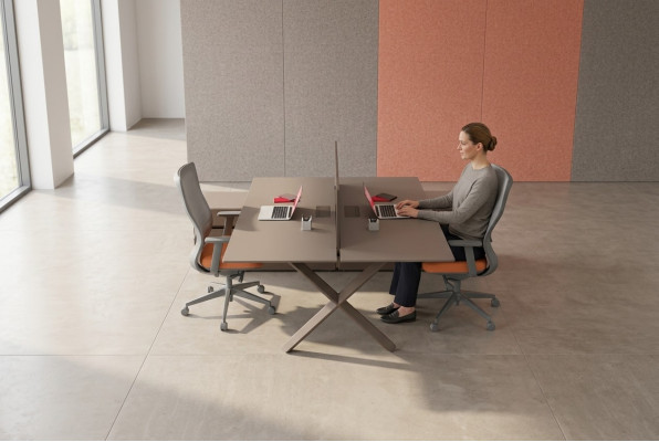 Houten meubels werktafel bureautafel bureaus moderne kantoorinrichting nieuw