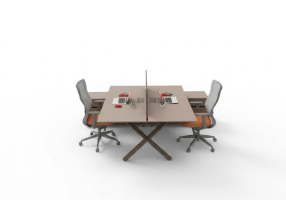 Houten meubels werktafel bureautafel bureaus moderne kantoorinrichting nieuw