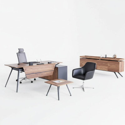 Bureau Salontafel Dressoir Kantoor Werkkamer Bruin Modern Hout