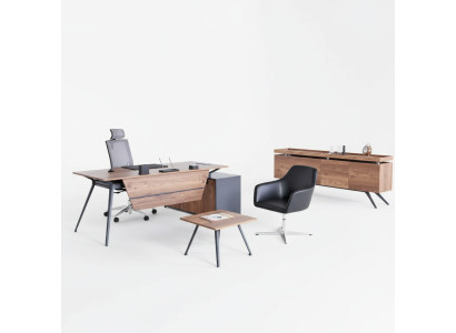Bureau Salontafel Dressoir Kantoor Werkkamer Bruin Modern Hout