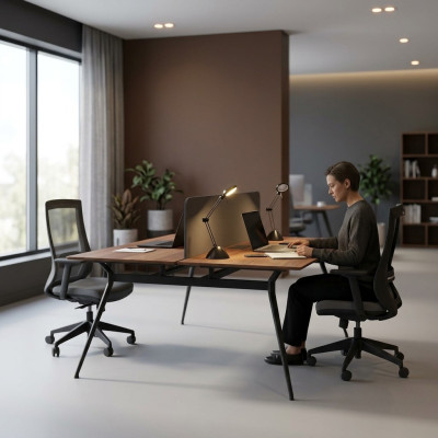 Computertafel, laptoptafel, bureautafel, bureaublad, kantoorwerkplek