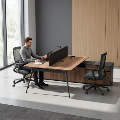 Werktafel Laptoptafel Kantoor meubels Kantoor werkplek Kantoor station Houten meubels