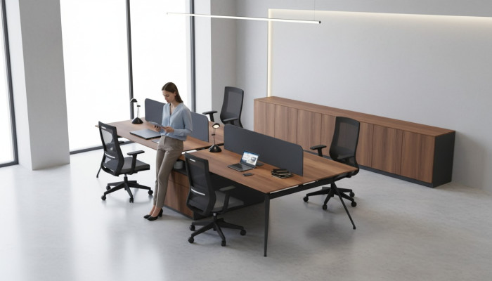 Grote werktafel Kantoorbureaus Kantoormeubilair Massief houten meubels Luxe