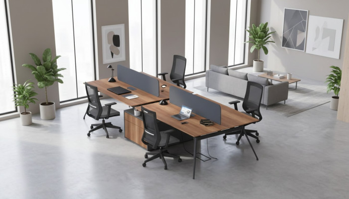 Grote werktafel Kantoorbureaus Kantoormeubilair Massief houten meubels Luxe