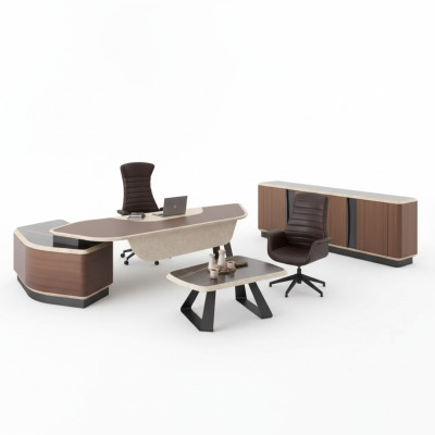 Moderne thuisset luxemeubels hoekbureau dressoir massief hout