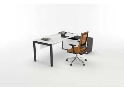 Witte werktafel computertafel kantoortafels houten meubels schrijfmeubels modern.
