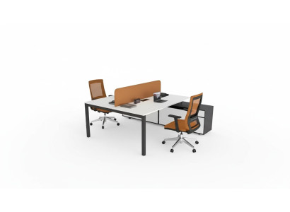 Grote werktafel kantoormeubilair thuiskantoorinrichting luxe design.