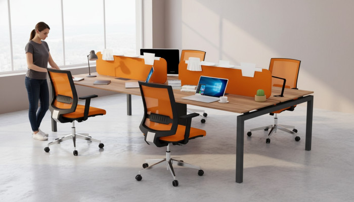 Grote werktafel Kantoorinrichting Kantoor inrichting Tafels Schrijftafel