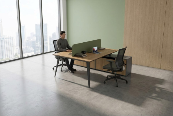 Werkplek voor schrijven Moderne kantoorwerkplek Schrijftafel Schrijfmateriaal Luxe