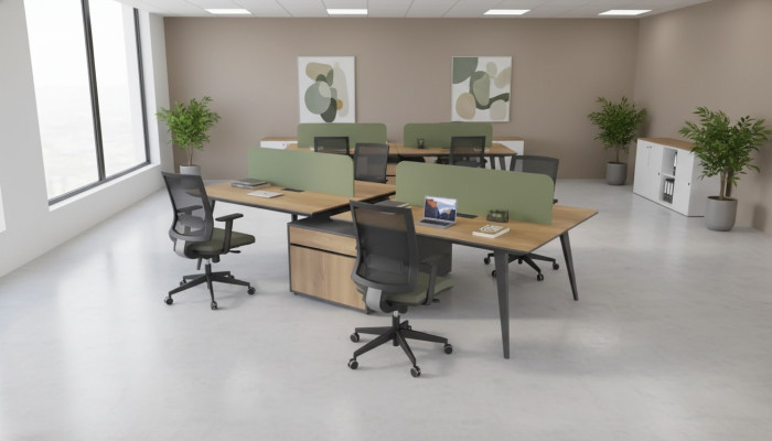Bureautafel Werktafel Kantoor Groep voor 4 Personen Schrijftafels Schrijfmobilia