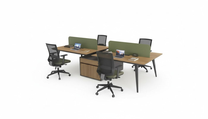 Bureautafel Werktafel Kantoor Groep voor 4 Personen Schrijftafels Schrijfmobilia