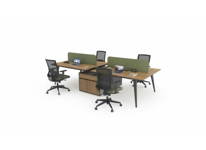 Bureautafel Werktafel Kantoor Groep voor 4 Personen Schrijftafels Schrijfmobilia