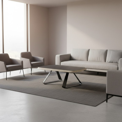 Werkkamer salontafel modern design koffietafel bruin houten meubels nieuw
