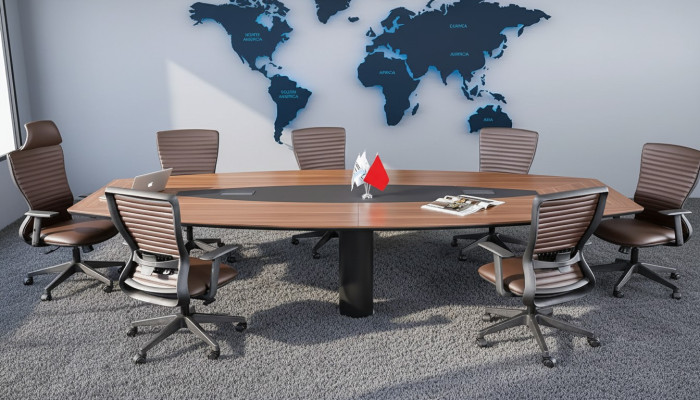 Conferentietafel Grote vergadertafel Luxe designmeubelen Houten meubels