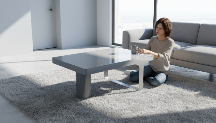 Luxe salontafel kantoor design meubel tafel bijzettafels hout grijs