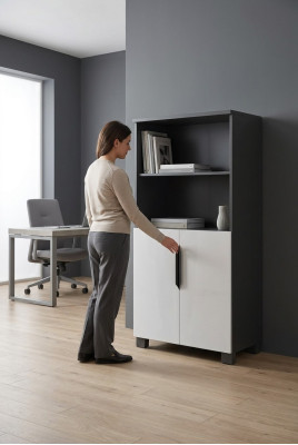 Bureau archiefrek kast houten planken kasten kantoor werkkamer meubels nieuw