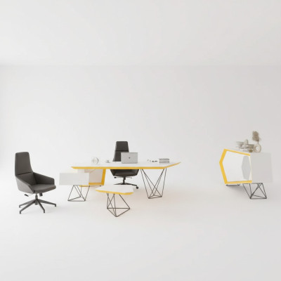Werkkamer bureau Hoekbureau Salontafel Dressoir Modern Wit