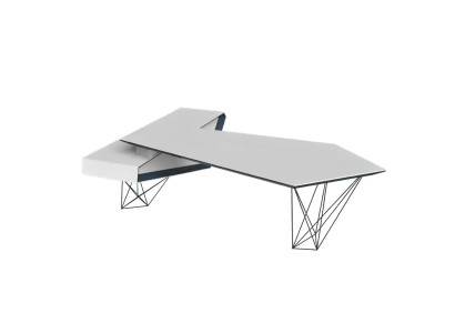 Hoekbureau Werk Schrijf Kantoor Tafel Luxe Designer Meubels Wit