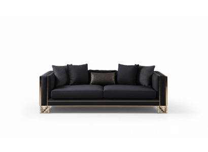 Bankstel bank fauteuil 3+3+1-zits salontafel bijzettafel set 5-delig